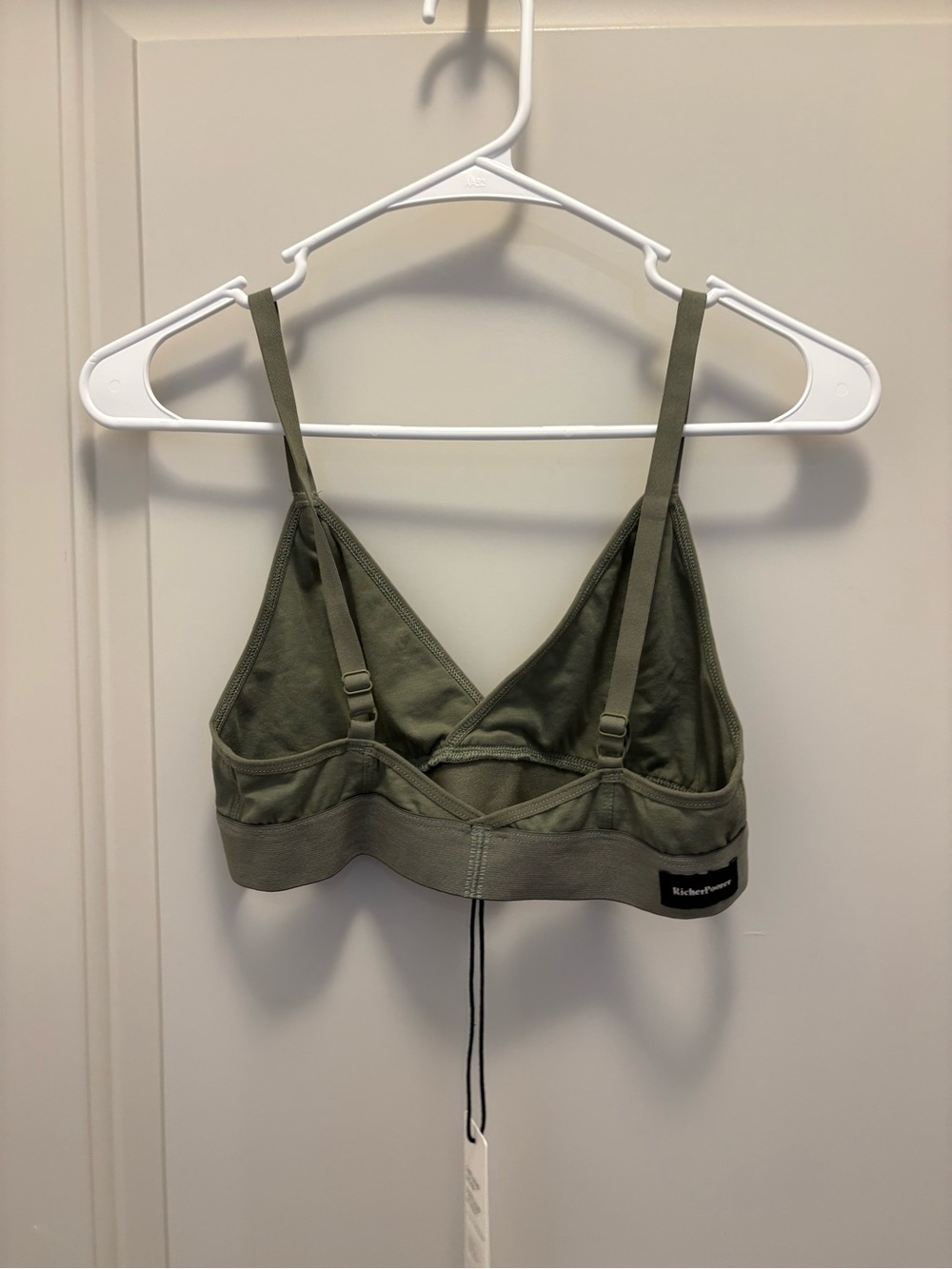 Richer Poorer Classic Bralette Size M Olive Army Green Unlined Wireless Bra NWT - Picture 5 of 7